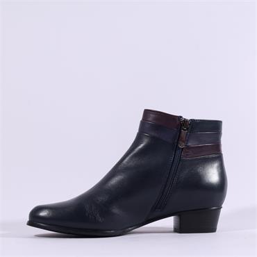Regarde Le Ciel Stefany Two Tone Bootie - Dark Navy